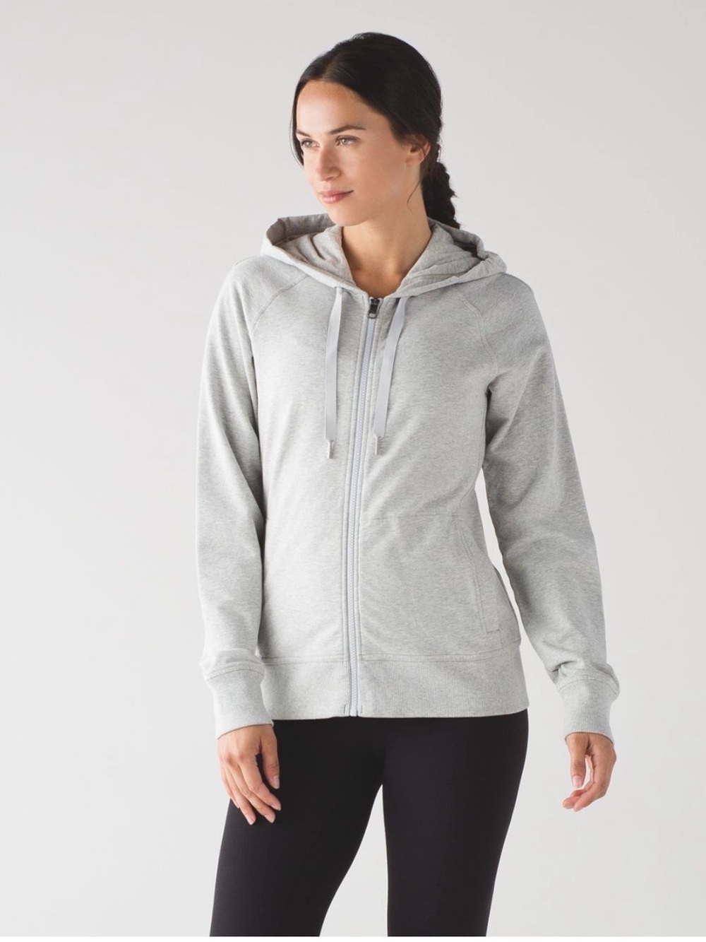 Lululemon Split Hoodie Heathered Light Grey